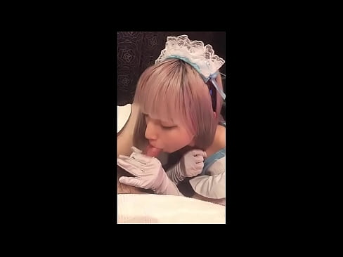 ❤️ Јапански идол [маиука], костим француске собарице, први део, пушење и дркање са лосионом ❤❌ Јебени видео  код нас ❤
